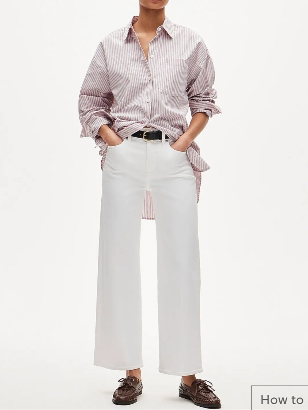 J. Crew Curvy Slim Wide Power White Wide-Leg Jeans Women Size 25 New